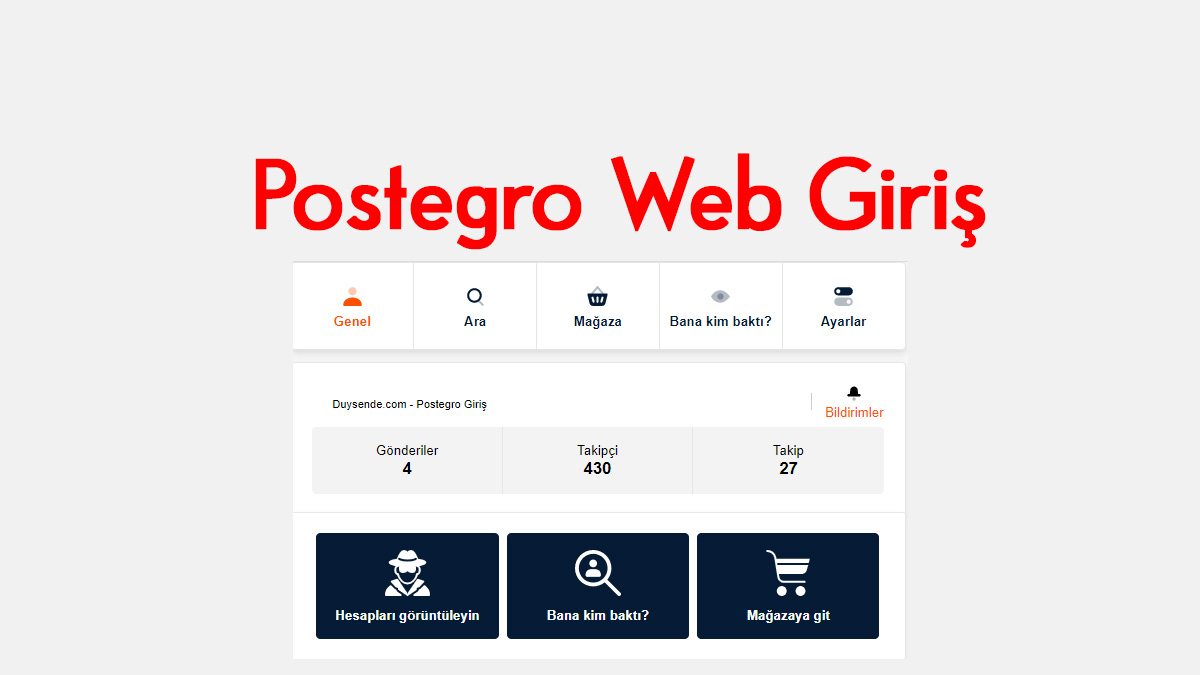 Postegro Web giriş