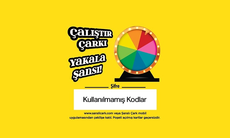 Şanslı Çark Kodları Kullanılmamış