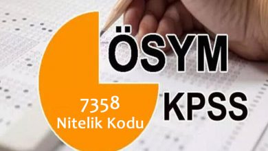 7358 nitelik kodu