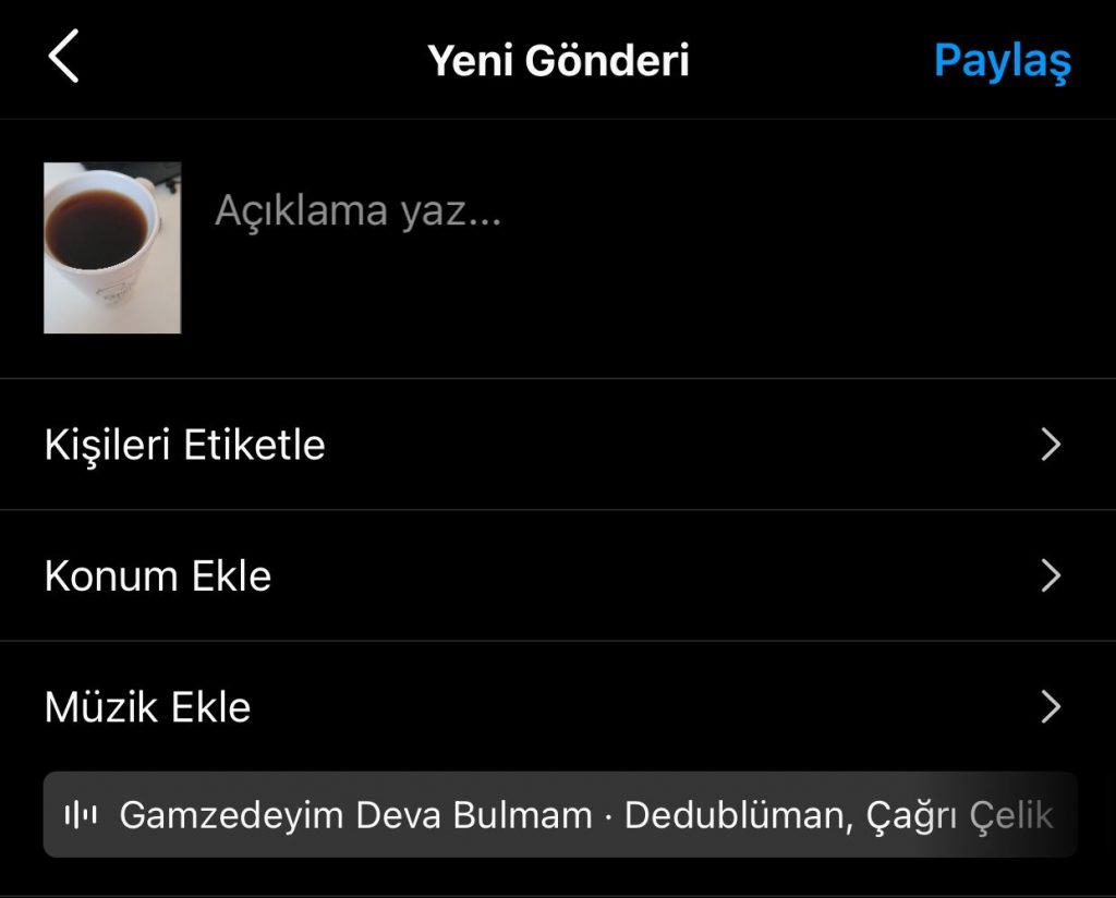 Instagram Gönderiye Müzik Ekleme