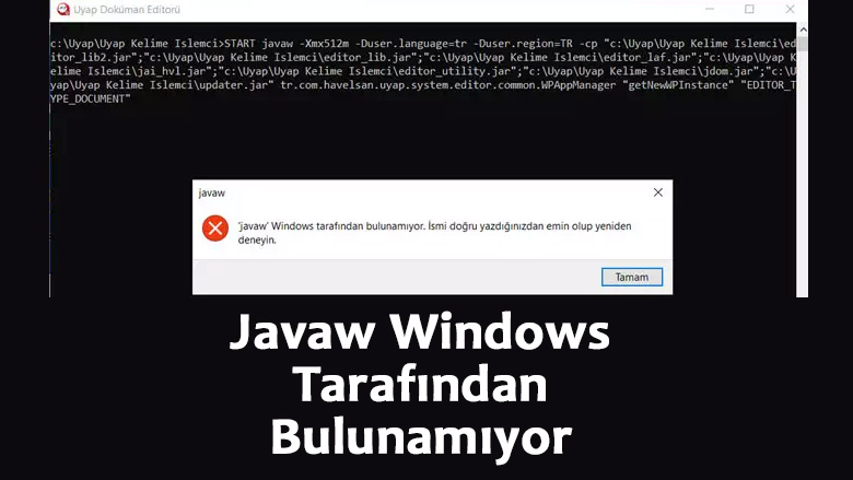 Javaw Windows Tarafından Bulunamıyor