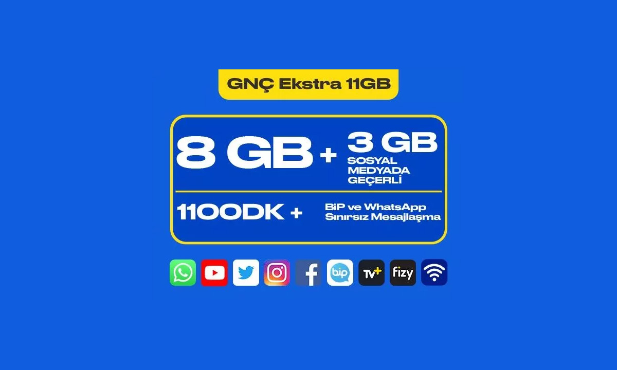 Turkcell GNÇ Ekstra 11 GB Paketi