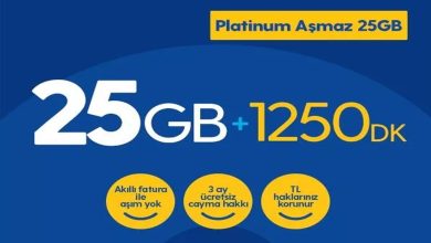 Turkcell Platinum Aşmaz 25 GB Tarifesi