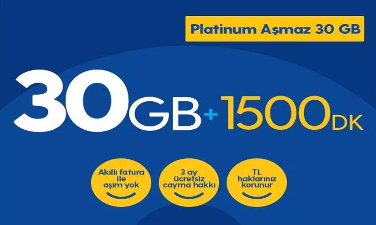 Turkcell Platinum Aşmaz 30 Paketi