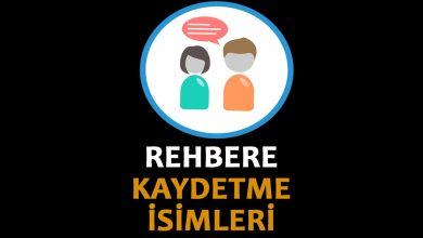 Rehbere kaydetme isimleri