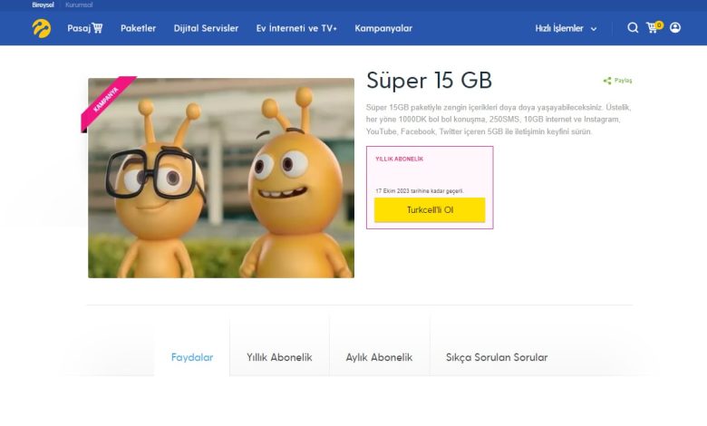 Turkcell Fatural Tarifeler Yeni Gelen Paketler Gb Tekji