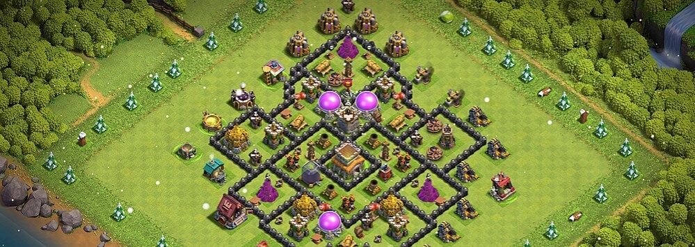 clash of clans köy düzeni 8. seviye