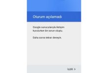 Google Sunucularıyla İletişimde Bir Sorun Oluştu