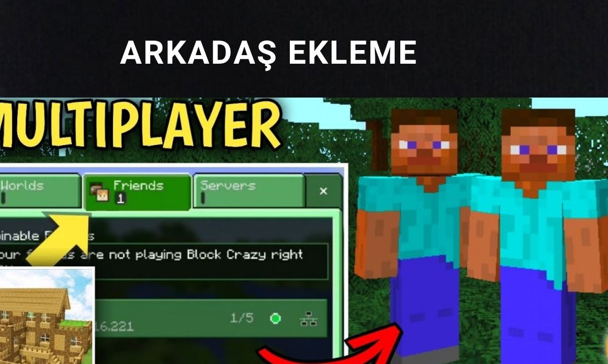 Block Crazy Robo World Craft Arkadaş Ekleme